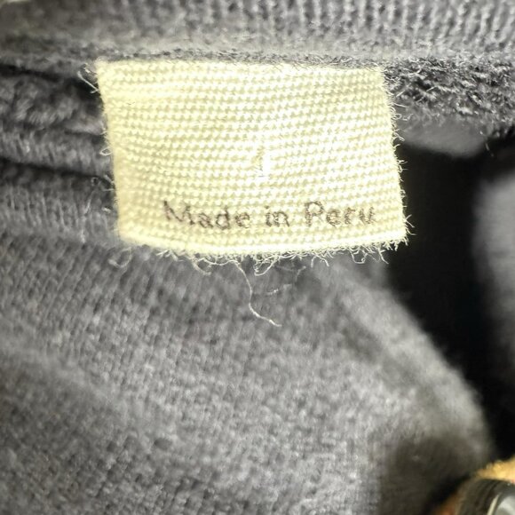 Billy Reid Shiloh Shawl Collar Pullover Sweater Mens Size Large Black Cotton - Picture 4 of 5